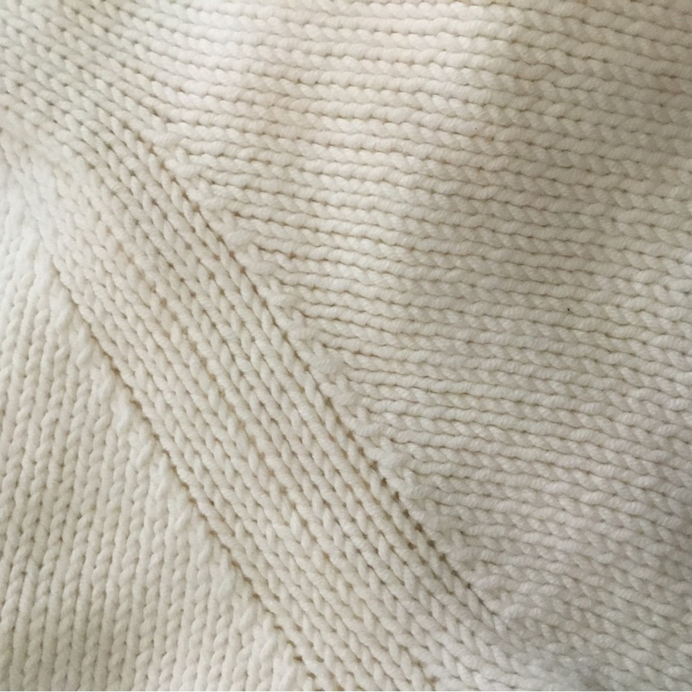 St. John’s Bay Women’s Ivory V-Neck Cotton Blend Sweater Size L NWT - Picture 4 of 6